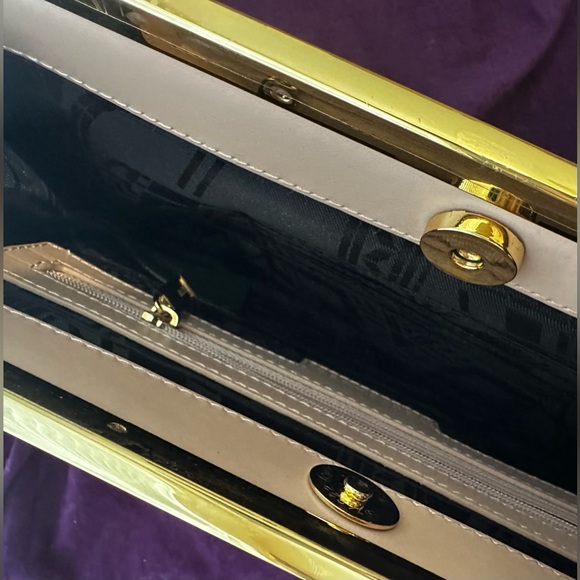 TED BAKER Two Tone Nude/Animal Print Leather Crossbody Bag - Picture 9 of 11